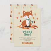 Herfst Fox Woodland Verjaardag Bedankt Kaart (Voorkant / Achterkant)