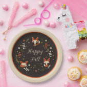 Herfst Foxes met aanpasbare Borden voor tekstpapie Papieren Bordje (Feest)