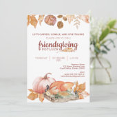 Herfst Friendsgiving-dineruitnodiging Kaart (Staand voorkant)