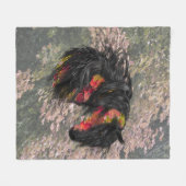 Herfst Friesian Horse Fleece Deken (Voorkant (Horizontaal))