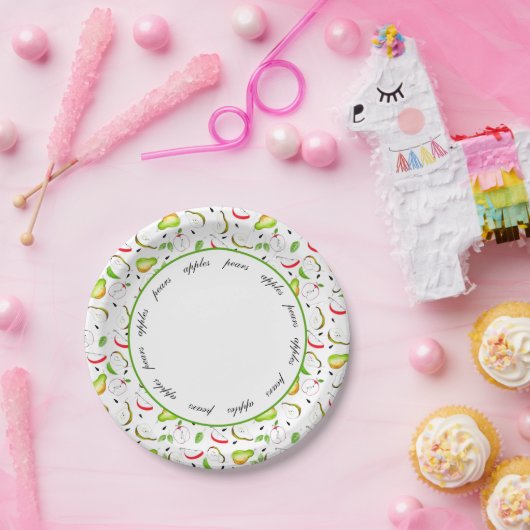 Herfst Fruit Appels en Peren Papieren Bordje (Feest)