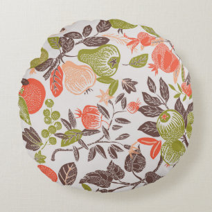 Herfst fruit decoratieve tegel ontwerp. rond kussen