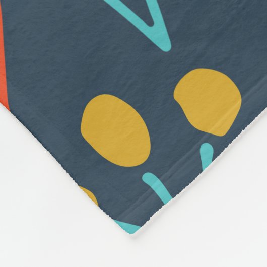 Herfst Funky Floral Leaf Pattern Fleece Deken (Hoek)