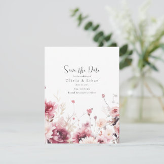 Herfst Fuschia Bruiloft Save The Date