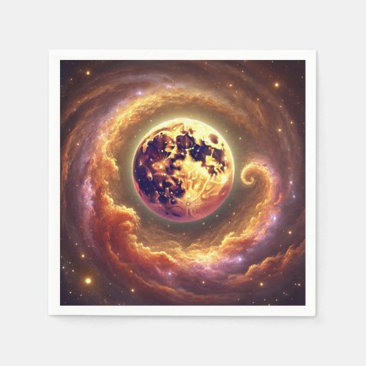Herfst Galaxy Oogst Maan Decoupage Servetten (Voorkant)