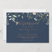Herfst Garden Wildflower Minimalist Elopement Aankondiging (Voorkant)