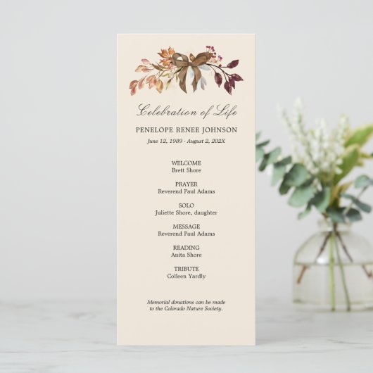 Herfst Garland - Programma voor de viering van het (Staand voorkant)