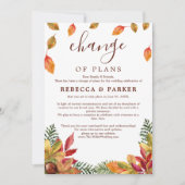 Herfst gebladerte Bruiloft uitgestelde aankondigin Kaart (Voorkant)