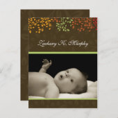 Herfst Geboorteaankondiging Sjabloon (Voorkant / Achterkant)