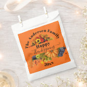 Herfst geeft bloemen en florage Happy Thanksgiving Bedankzakje (Geknipt)