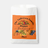 Herfst geeft bloemen en florage Happy Thanksgiving Bedankzakje (Voorkant)