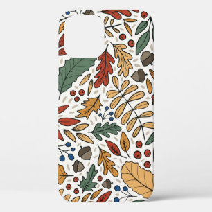 Herfst gekleurd blad vierkant ontwerp iPhone 12 hoesje
