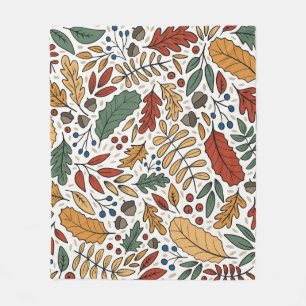 Herfst gekleurd blad vierkant ontwerp fleece deken