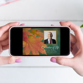 Herfst gekleurde bladeren Viering van het leven Me Kaart