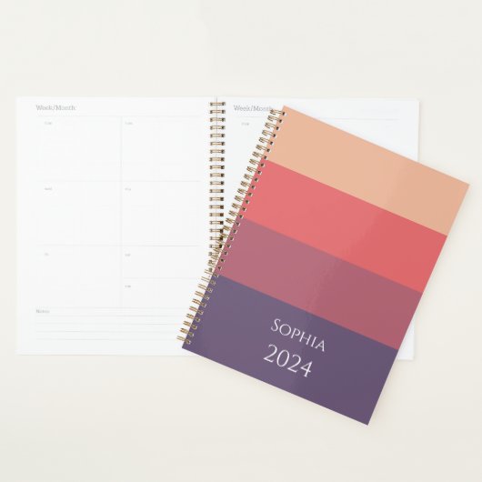 Herfst gekleurde strepen- planner (Display)