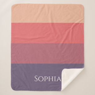 Herfst gekleurde strepen- sherpa deken