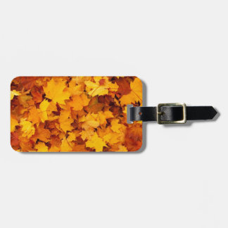 Herfst Gele Esdoornbladeren Bagagelabel