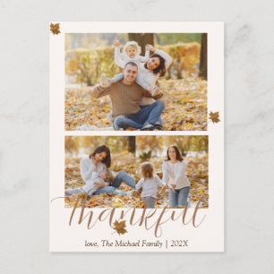 herfst gelukkig dankzegging Familiefoto Collage Feestdagenkaart