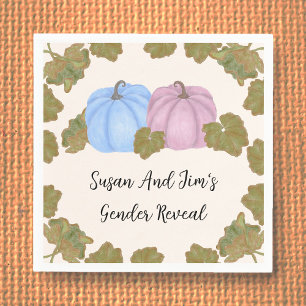 Herfst Gender Reveal Little Pumpkin Theme Napkins Servet
