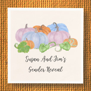 Herfst Gender Reveal Little Pumpkin Theme Napkins Servet