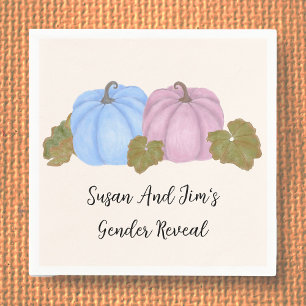 Herfst Gender Reveal Little Pumpkin Theme Napkins Servet