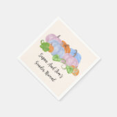 Herfst Gender Reveal Little Pumpkin Theme Napkins Servet (Hoek)