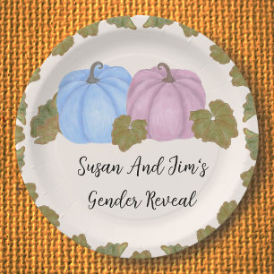 Herfst Gender Reveal Little Pumpkin Theme Papieren Bordje