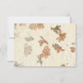 Herfst geperste bloem bruiloft RSVP kaartje (Achterkant)