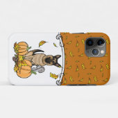 Herfst German Shepherd Dog (zwart-tan) Pumpkins Cu Case-Mate iPhone Case (Achterkant (horizontaal))
