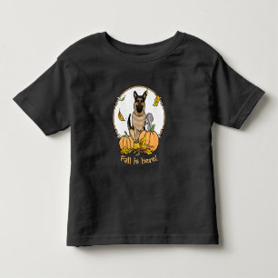 Herfst German Shepherd Dog (zwart-tan) Pumpkins Cu Kinder Shirts