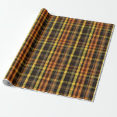 Herfst geruit cadeaupapier (Uitgerold)