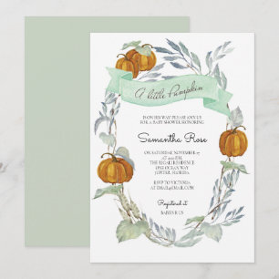 Herfst geslachtsneutrale babyshower uitnodigingen