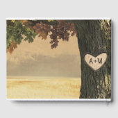 Herfst Gesneden Eiken Boomland Rustieke Bos Bruilo Gastenboek (Achterkant)