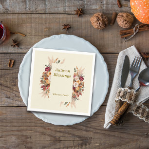 Herfst Gezellige Bloemen Vibes Personaliseren Servet