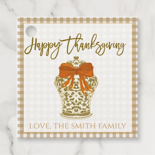 Herfst Ginger Jar Gift Labels (Voorkant)