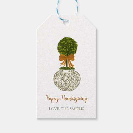 Herfst Ginger Jar Gift Labels Cadeaulabel (Voorkant)