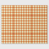 Herfst Gingham Cadeaupapier (Vlak)