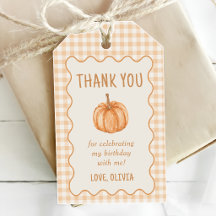 Herfst Gingham Kleine Pompoen Baby Shower