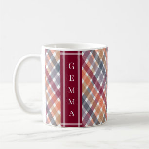 Herfst Gingham Koffiemok