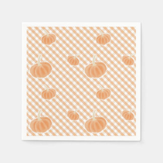 Herfst Gingham pompoen servet – Thanksgiving Decor
