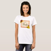 Herfst Gingham Thanksgiving Vrouwen T-shirt (Voorkant volledig)
