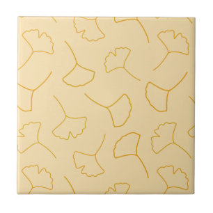 Herfst Ginkgo Abstract Patroon Tegeltje