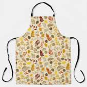 Herfst Ginkgo Leaves en Olive Pattern Schort (Voorkant)