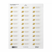 Herfst Glitter Goud Pompoen Label (Full Sheet)