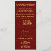 Herfst Glorie Rode Boom Trouwprogramma Programma (Achterkant)