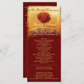 Herfst Glorie Rode Boom Trouwprogramma Programma (Voorkant / Achterkant)