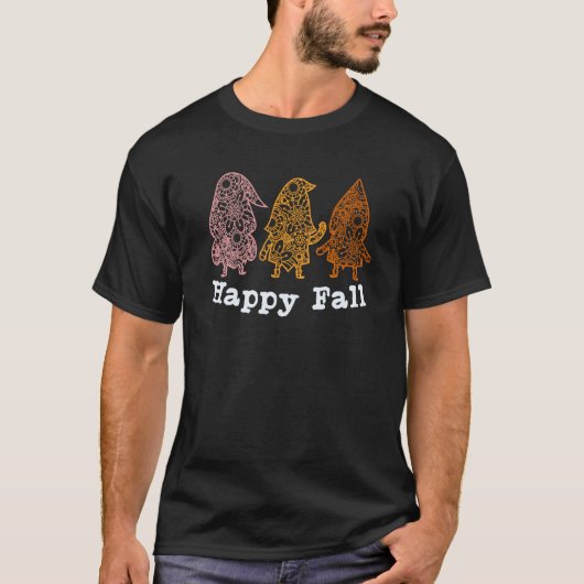Herfst Gnome Pilgrim Gnomen Happy Thanksgiving T-shirt (Voorkant)
