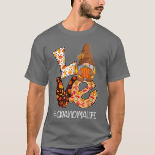 Herfst Gnome Pumpkin-Bedankt - Oma Life Love Autum T-shirt