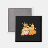 Herfst Gnome Scarecrow Gnome Herfst Halloween Than Magneet (Voorkant / Achterkant)