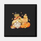 Herfst Gnome Scarecrow Gnome Herfst Halloween Than Magneet (Voorkant)